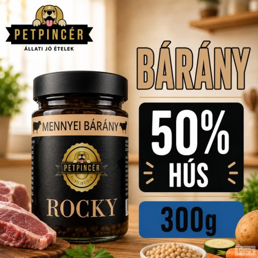 PETPINCÉR "ROCKY" BÁRÁNY menü (50% hús) 300g