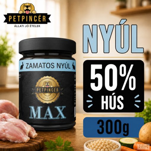 PETPINCÉR "MAX" NYÚL menü (50% hús) 300g