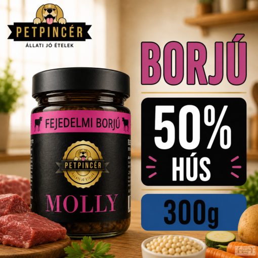 PETPINCÉR "MOLLY" BORJÚ menü (50% hús) 300g