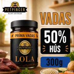PETPINCÉR "LOLA" VADAS menü (50% hús) 300g