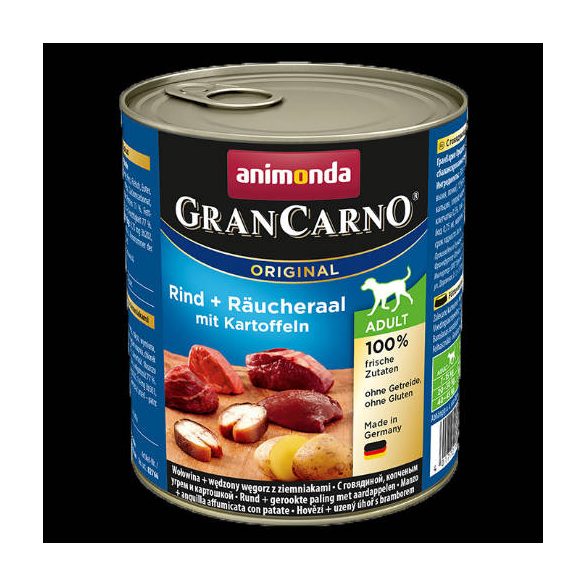 Animonda GranCarno Adult (füstölt angolna,burgonya) konzerv - Felnőtt kutyák részére 800 g