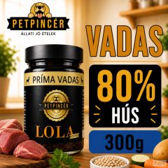   PETPINCÉR "LOLA EXTRA" VADAS menü (80% hús) 300g