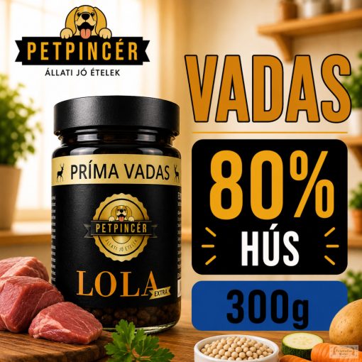 PETPINCÉR "LOLA EXTRA" VADAS menü (80% hús) 300g