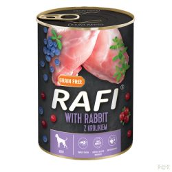   RAFI kutya pástétom nyúl, vörös- és kék áfonyával konzerv 400g