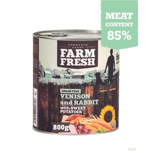Farm Fresh Vad és Nyúl édesburgonyával (85% hús) 800g