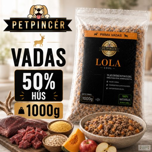 Petpincér LOLA COOL - jéghideg vadas 1kg (50% hústartalom)