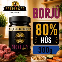   PETPINCÉR "MOLLY EXTRA" BORJÚ menü (80% hús) 300g