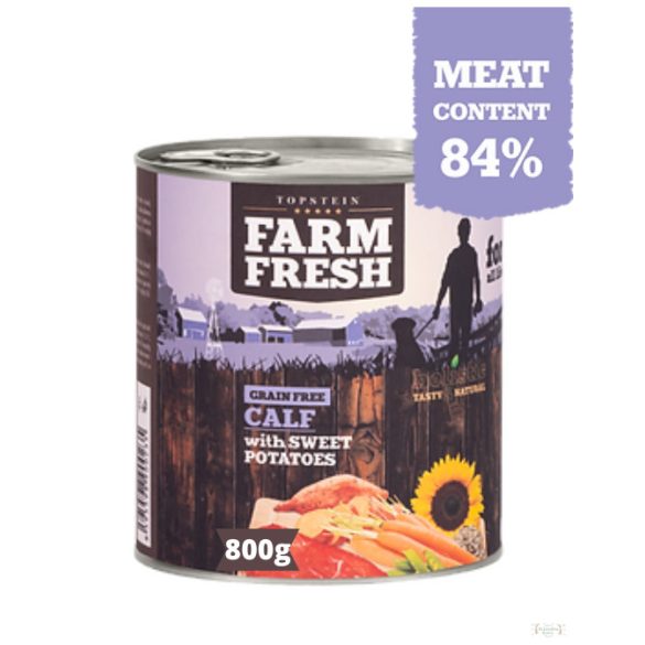 FARM FRESH Borjú édesburgonyával (84% hús) 800g