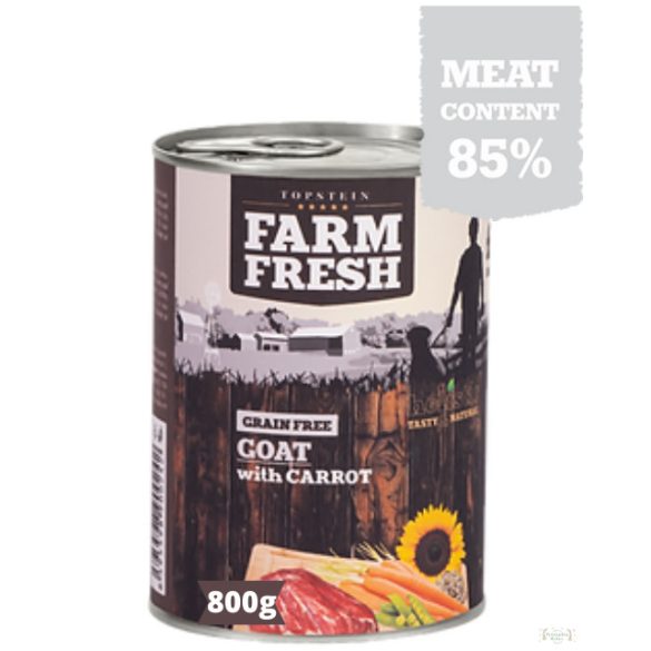 FARM FRESH Kecske sárgarépával (85% hús) 800g