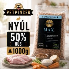 Petpincér MAX COOL - jéghideg Nyúl 1kg (50% hústartalom)